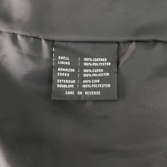 100% leather black button up jacket - Picture 4 of 7